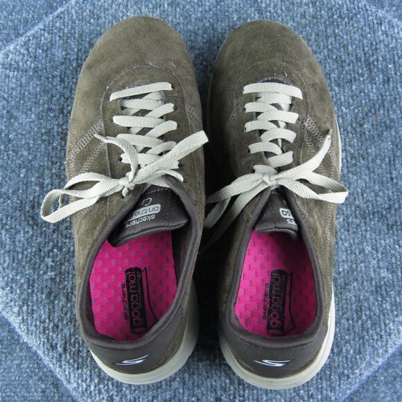 SKECHERS On THE Go‎ City Choco Women Sneaker Shoes Size 8.5 Medium Brown Leather - Picture 6 of 10